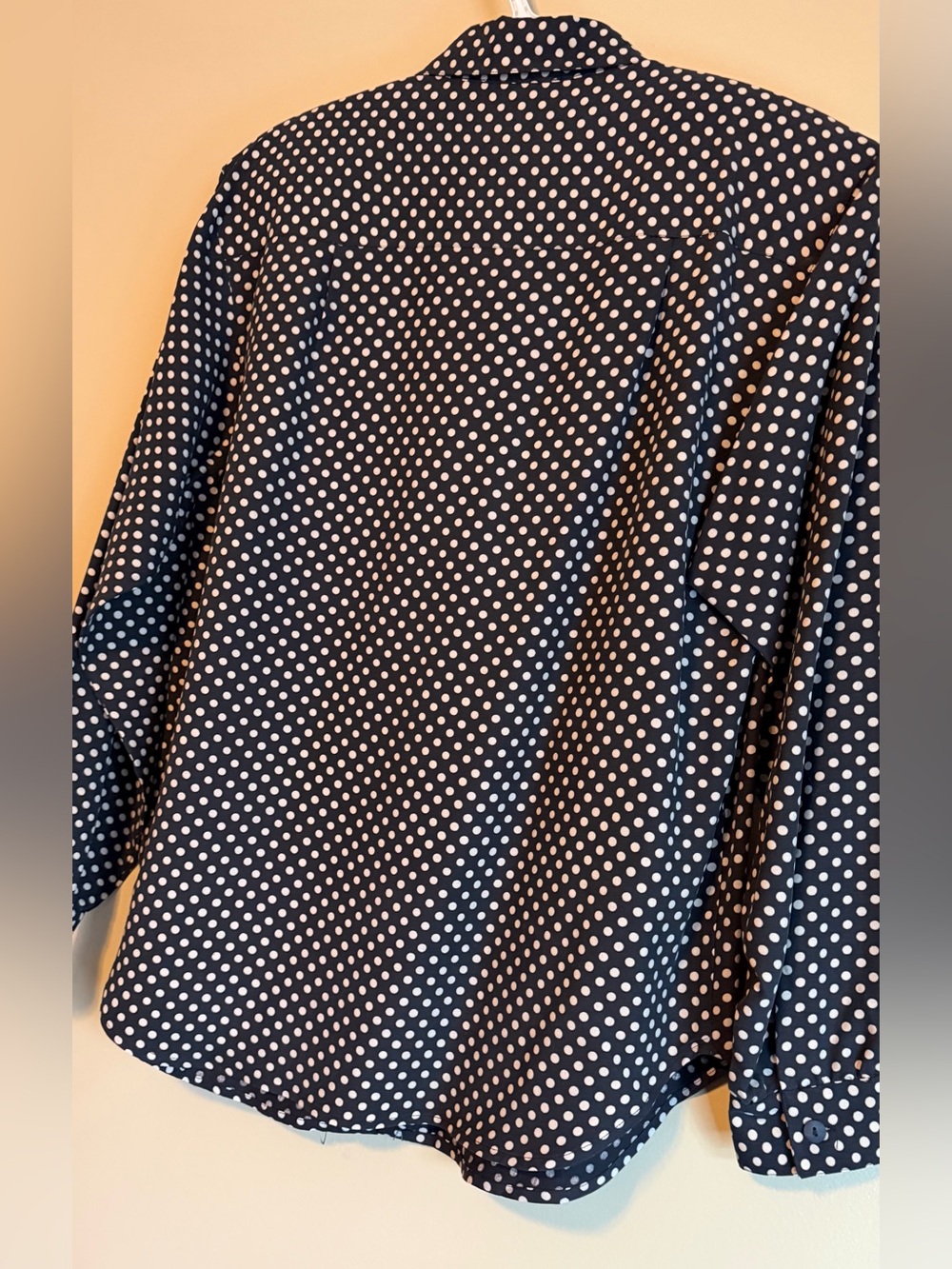 Vintage 90’s 100% Silk Pursuits Polka Dot Button Down - Picture 7 of 11